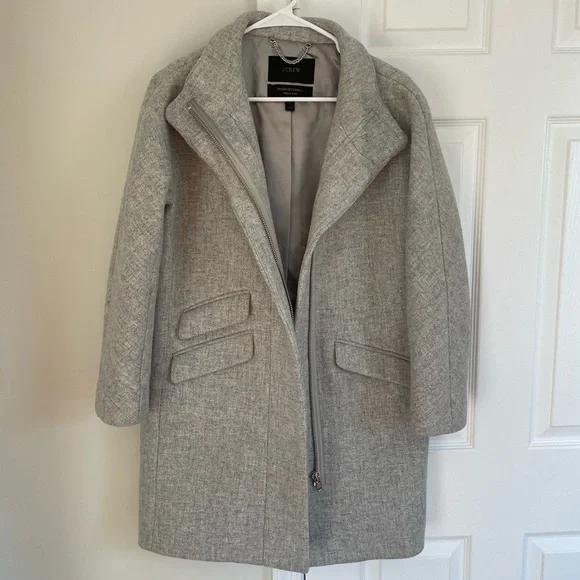 J.CREW Cocoon Coat Jacket Womens 6 Gray Italian Stadium Cloth Wool J5536 - Picture 4 of 15